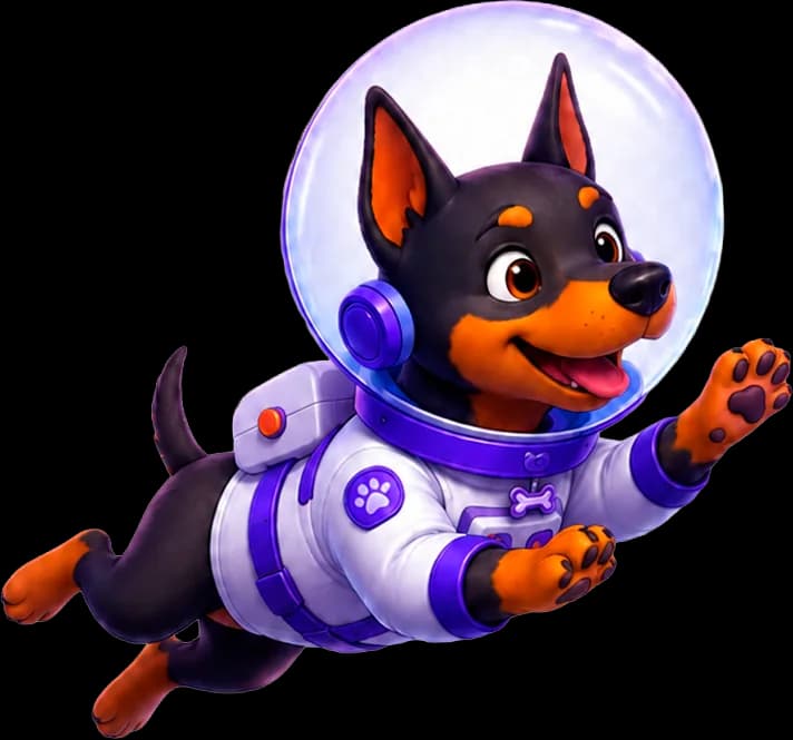 Fred, mascote astronauta da UniversoWeb