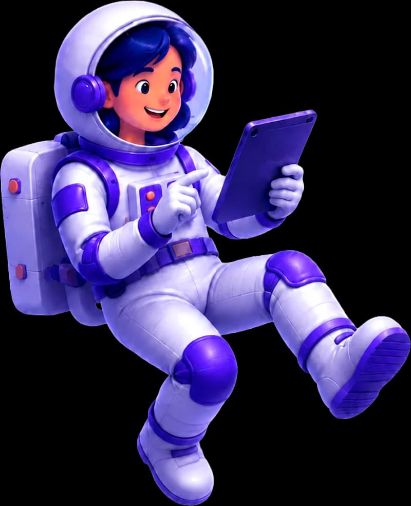 Mariana, personagem da UniversoWeb, trabalha num projeto digital