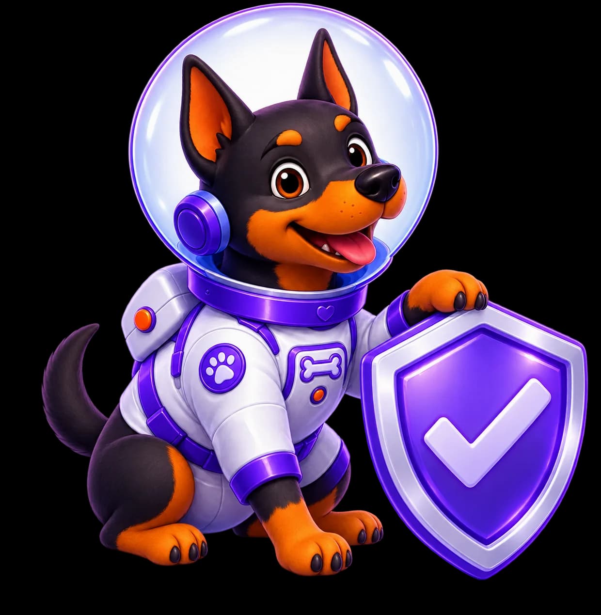Fred, personagem astronauta da UniversoWeb, numa ilustração nova sobre manutenção WordPress